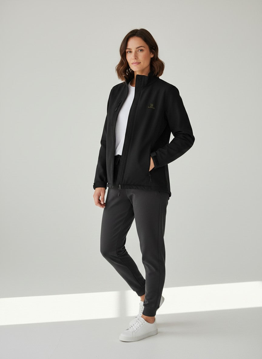 Silence Softshell Jacke – goldene Stickerei
