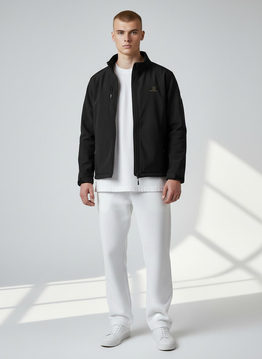 Silence Softshell Jacke – goldene Stickerei