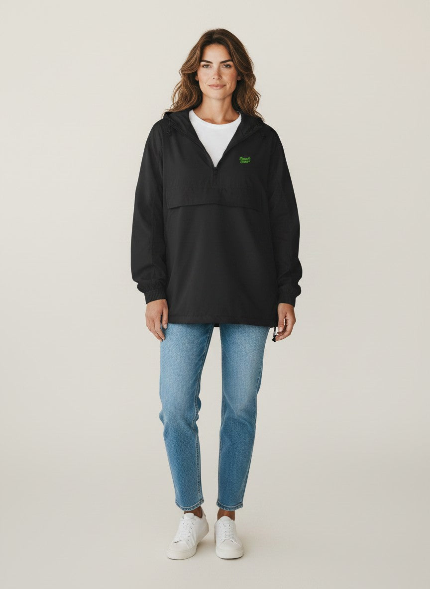 Monster Windbreaker – grüne Stickerei