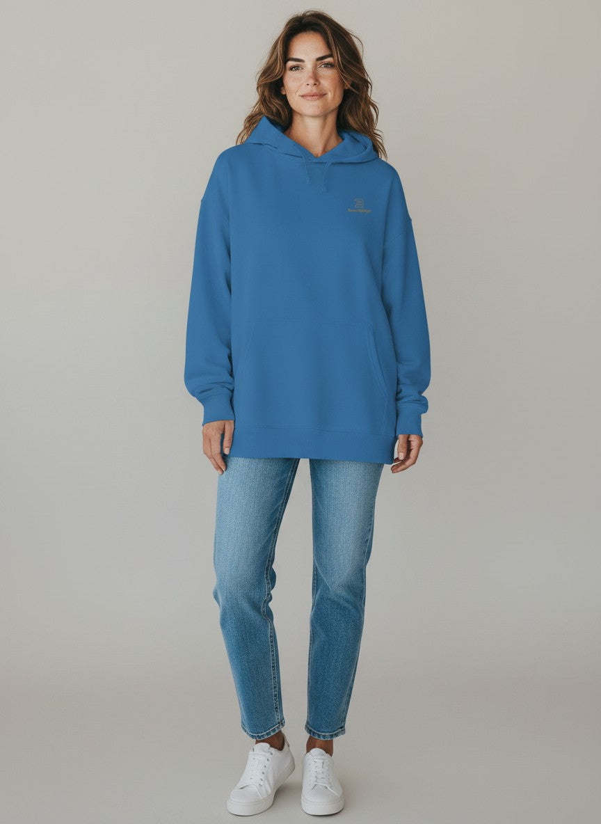 Silence Oversize Hoodie 350 g/m² – Bio-Baumwolle, goldene Stickerei
