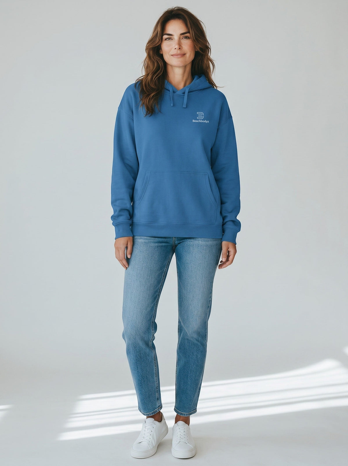 Identity Oversize Hoodie 350 g/m² – Bio-Baumwolle, weiße Stickerei