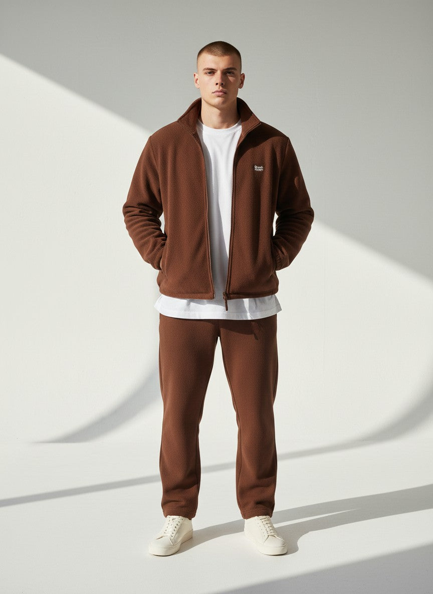 Signature Fleecejacke – weiße Stickerei