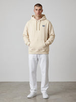 Motion Oversize Hoodie 350 g/m² – Bio-Baumwolle, blaue Stickerei