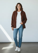 Authentic Fleecejacke – goldene Stickerei