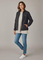 Monster Fleecejacke – grüne Stickerei