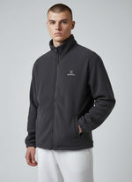 Identity Fleecejacke – weiße Stickerei