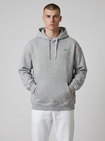 Monster Oversize Hoodie 350 g/m² – Bio-Baumwolle, grüne Stickerei