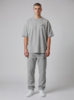 Standard Oversize T-Shirt 200 g/m² – Bio-Baumwolle, schwarze Stickerei