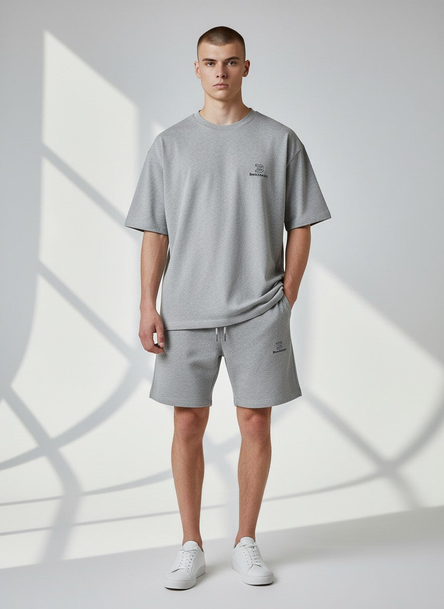 Standard Sweatshorts 300 g/m² – schwarze Stickerei
