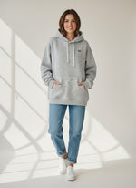 Form Oversize Hoodie 350 g/m² – Bio-Baumwolle, schwarze Stickerei