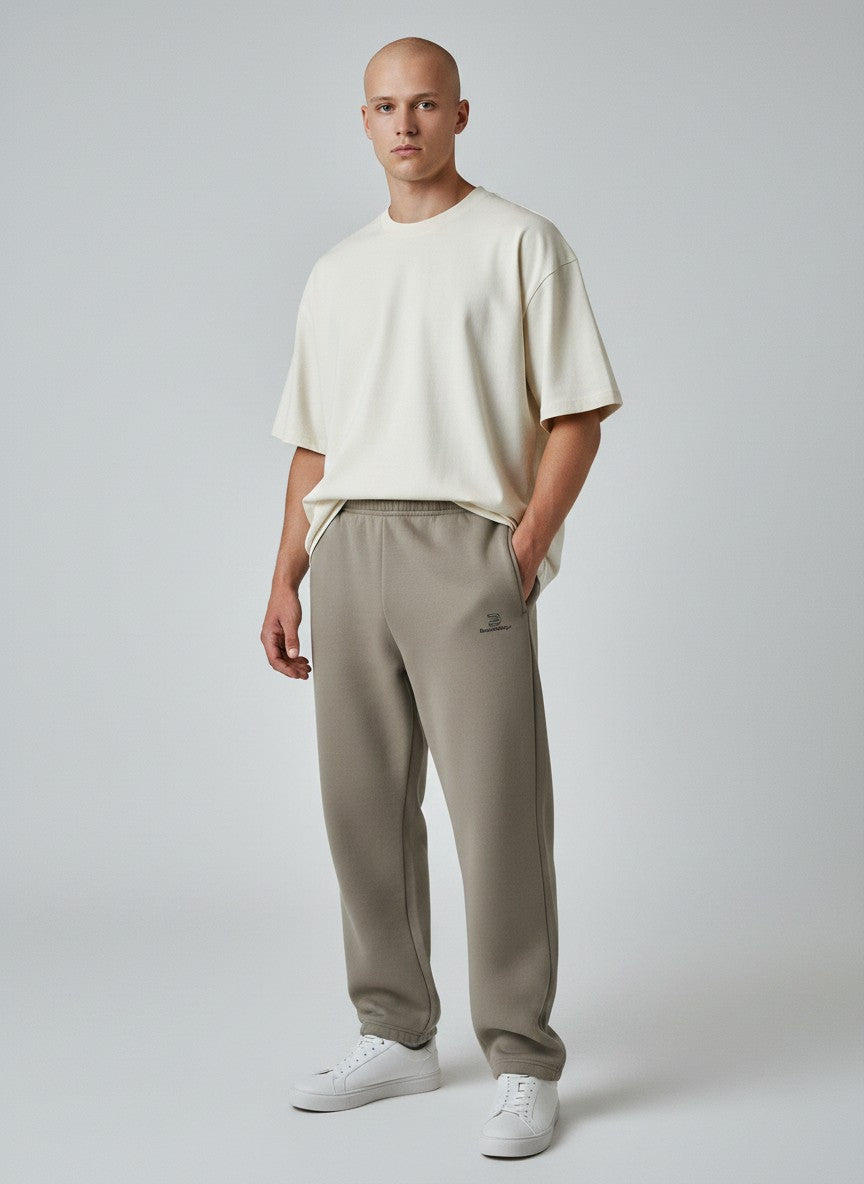 Standard Fluffy Jogginghose – schwarze Stickerei