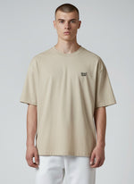 Form Oversize T-Shirt 200 g/m² – Bio-Baumwolle, schwarze Stickerei
