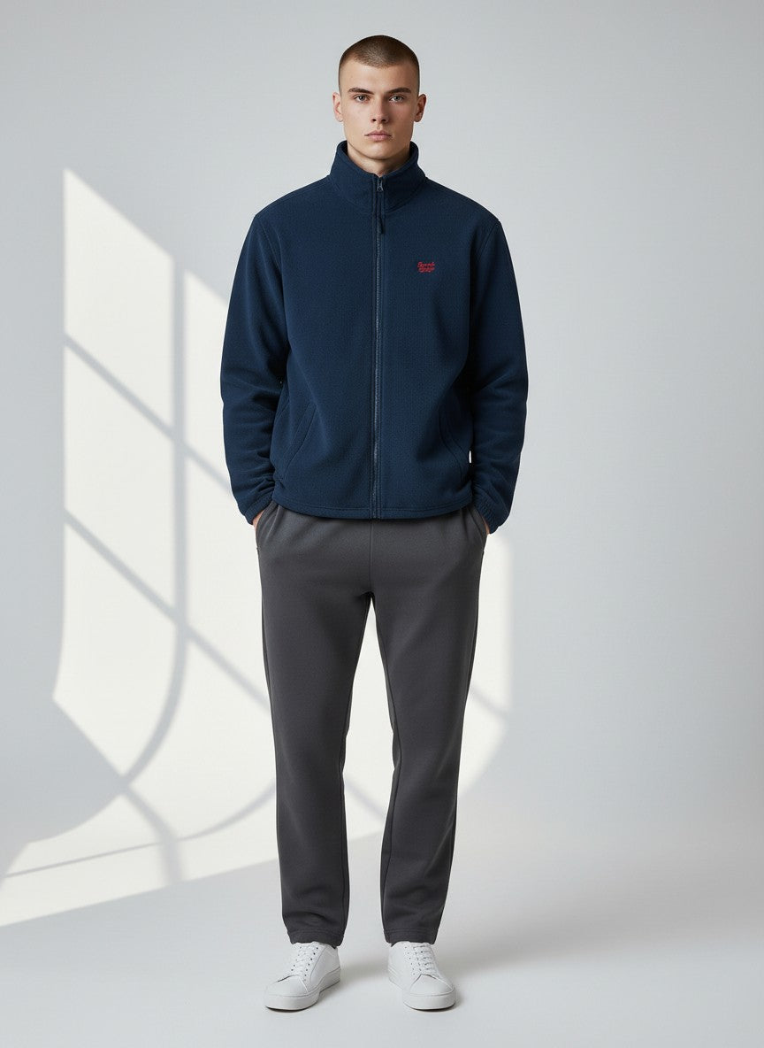 Power Fleecejacke – rote Stickerei