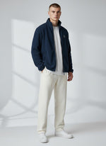 Identity Fleecejacke – weiße Stickerei