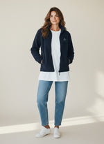 Identity Fleecejacke – weiße Stickerei