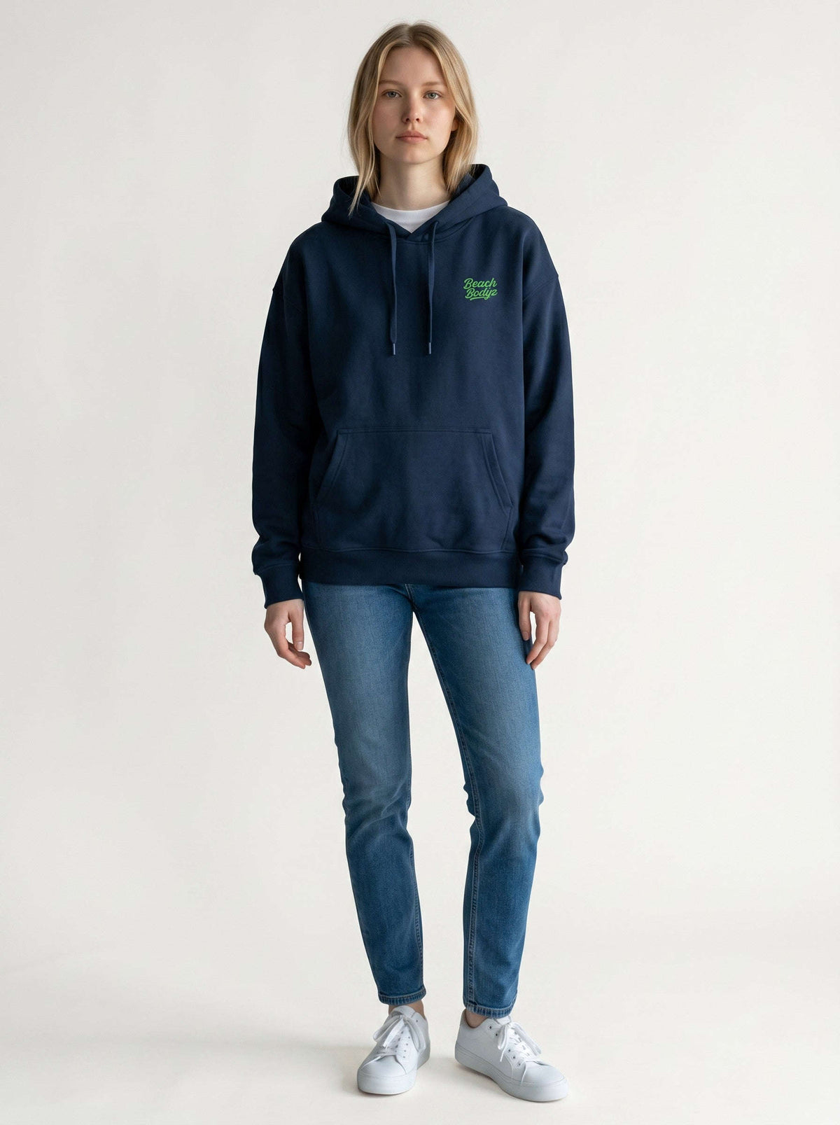Monster Oversize Hoodie 350 g/m² – Bio-Baumwolle, grüne Stickerei Namma Markt