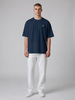 Monster Oversize T-Shirt 200 g/m² – Bio-Baumwolle, grüne Stickerei