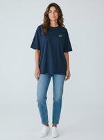 Monster Oversize T-Shirt 200 g/m² – Bio-Baumwolle, grüne Stickerei