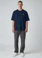 Identity Oversize T-Shirt 200 g/m² – Bio-Baumwolle, weiße Stickerei