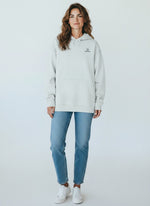 Standard Oversize Hoodie 350 g/m² – Bio-Baumwolle, schwarze Stickerei
