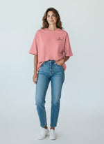 Standard Oversize T-Shirt 200 g/m² – Bio-Baumwolle, schwarze Stickerei
