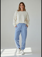 Signature Fluffy Jogginghose – weiße Stickerei