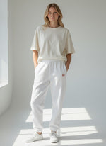 Power Fluffy Jogginghose – rote Stickerei