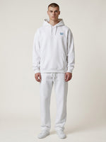 Motion Oversize Hoodie 350 g/m² – Bio-Baumwolle, blaue Stickerei