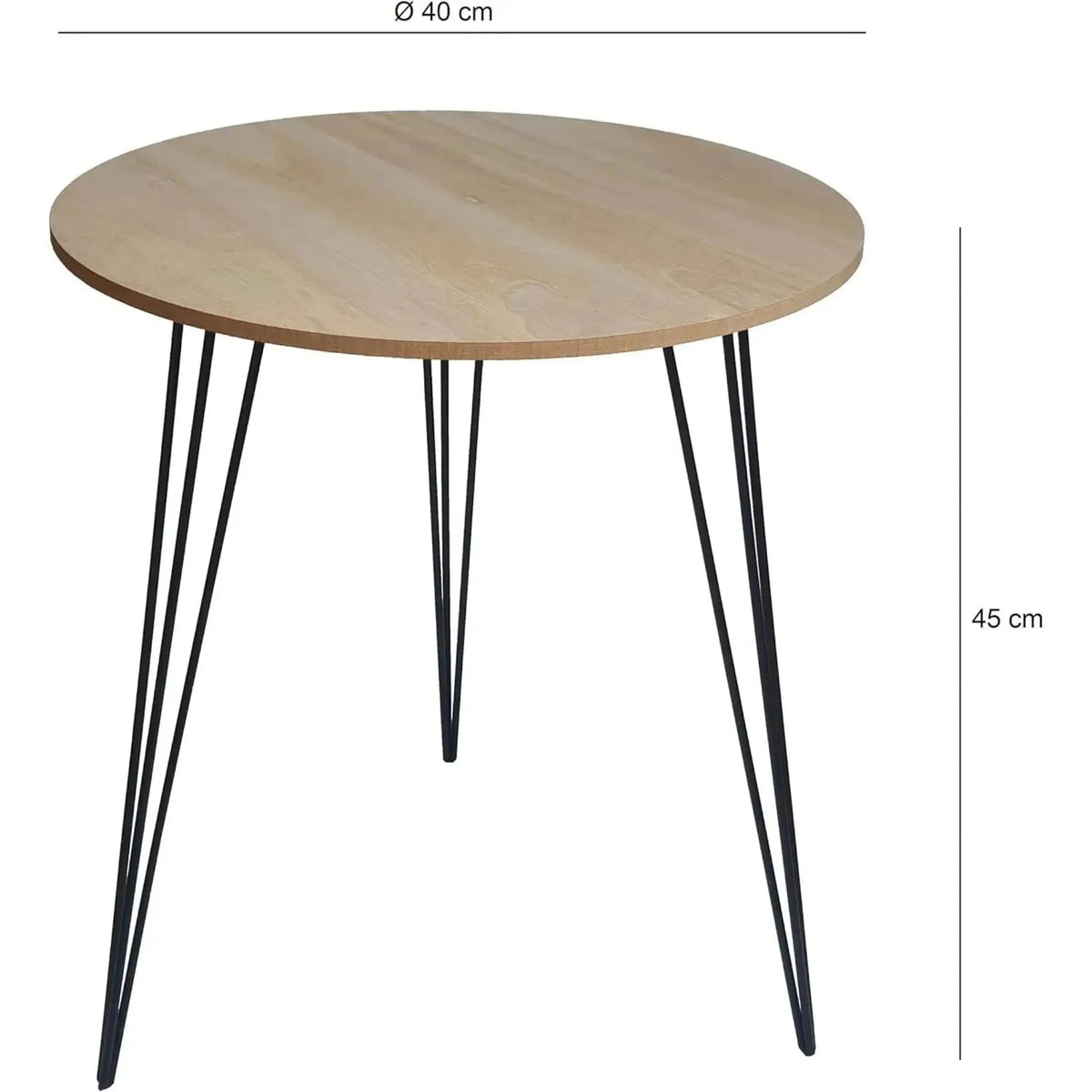 Beistelltisch Couchtisch rund Holz Metall Tisch Nachttisch Holztisch Ø 40 cm Namma Markt