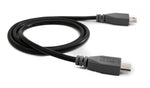 USB 2.0 Kabel 50 cm Micro B Stecker zu Stecker Adapter Schwarz | System-S