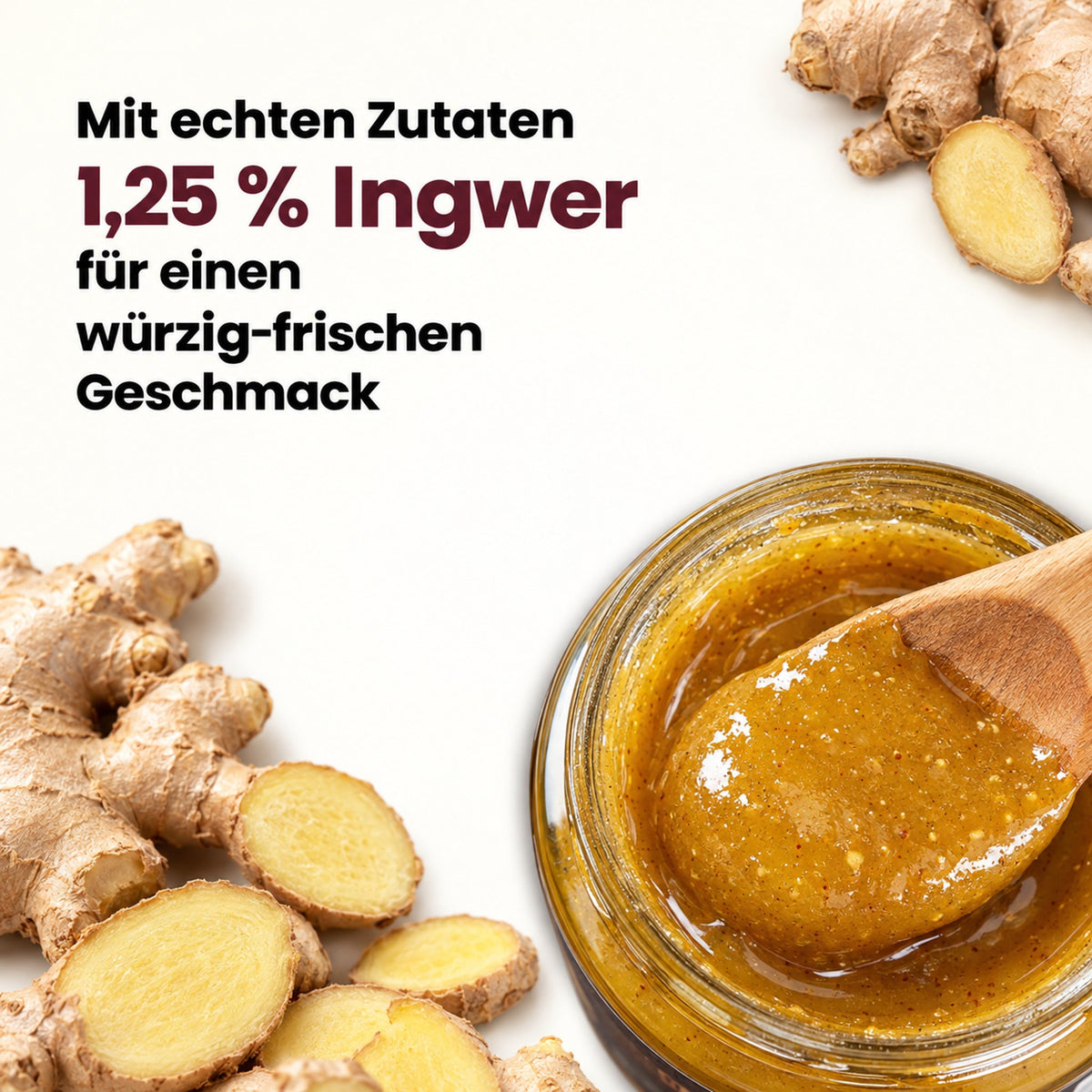 Ingwer mit Honig - würzig & leicht scharf | 250g