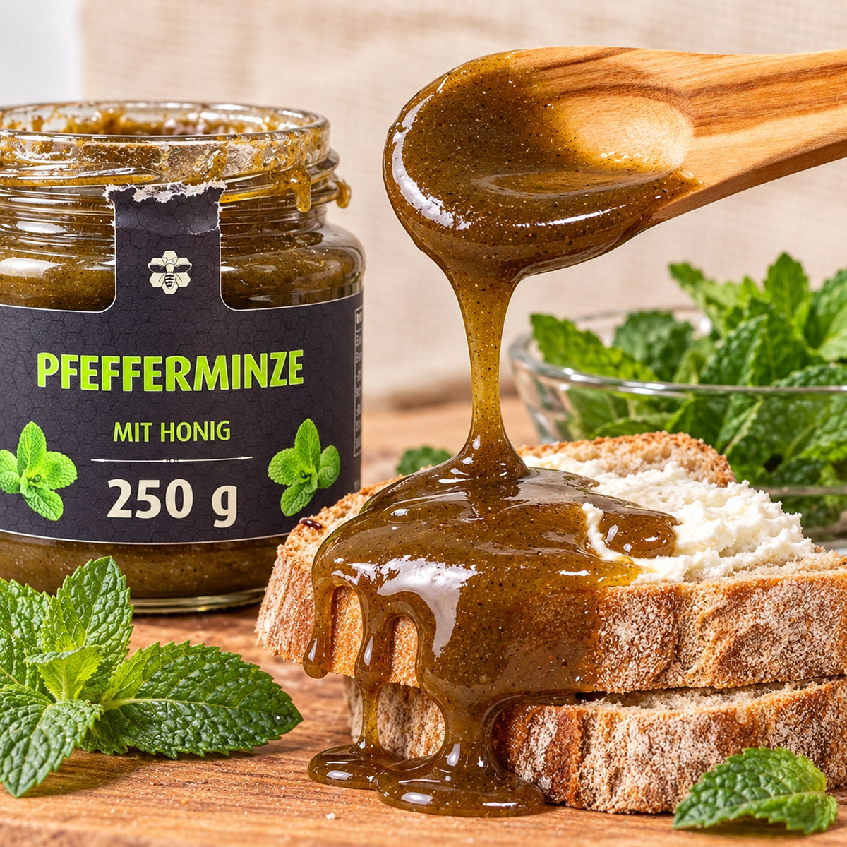 Pfefferminze mit Honig - kühl & minzig | 250g