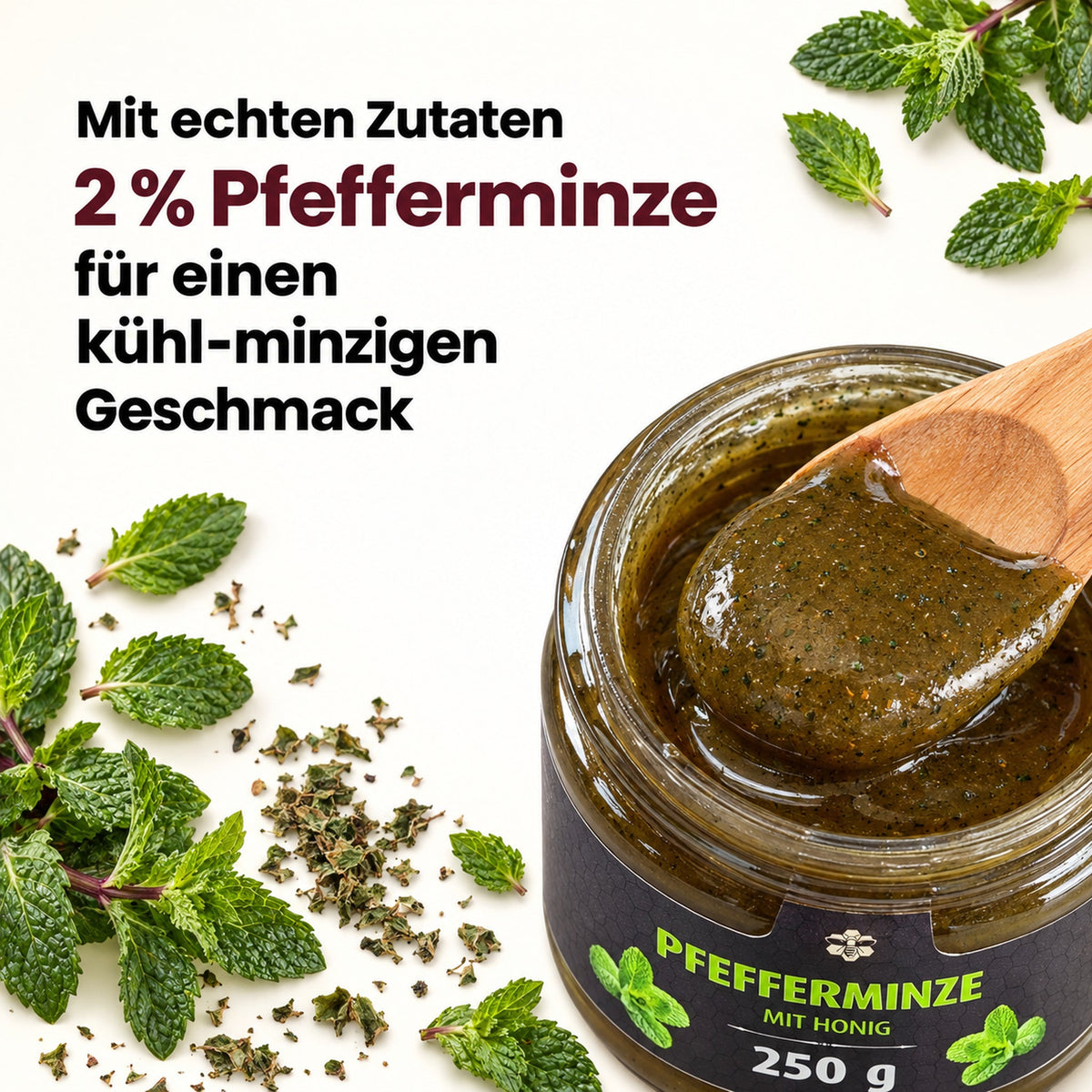 Pfefferminze mit Honig - kühl & minzig | 250g