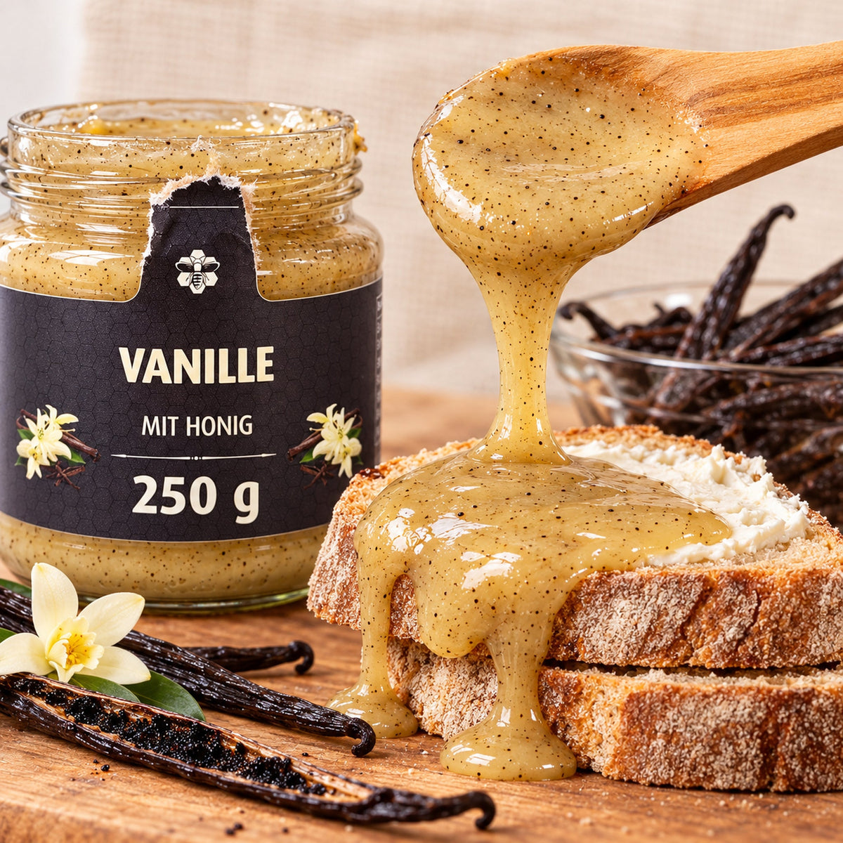 Vanille mit Honig - weich & vollmundig | 250g