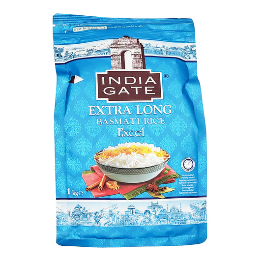 India Gate Extra Long Basmati Rice Excel 1 kg