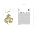 Luftballon Ø30cm "Happy Birthday" Gold | 6 Stk. #21