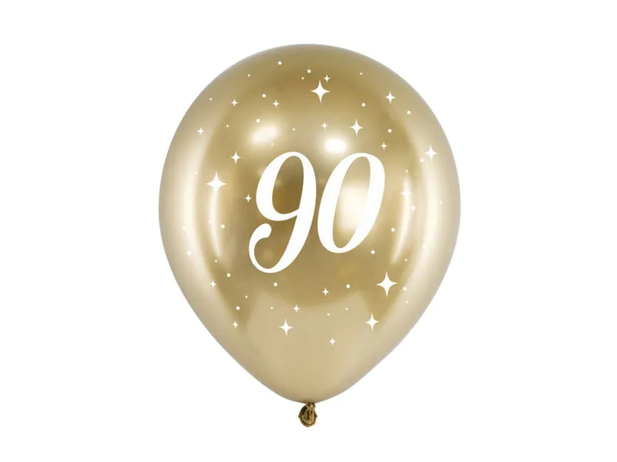 Luftballon Ø30cm "Happy Birthday" Gold | 6 Stk. #90