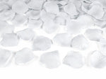 100 Rosenblätter aus Stoff - Ø 5cm | Silber