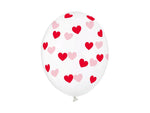 50 Stk. Luftballon Ø30cm "rote Herzen" | Crystal Clear