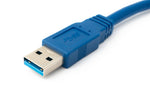 USB 3.0 Kabel 180 cm Micro B Stecker zu Typ A Stecker Schraube in Blau | System-S