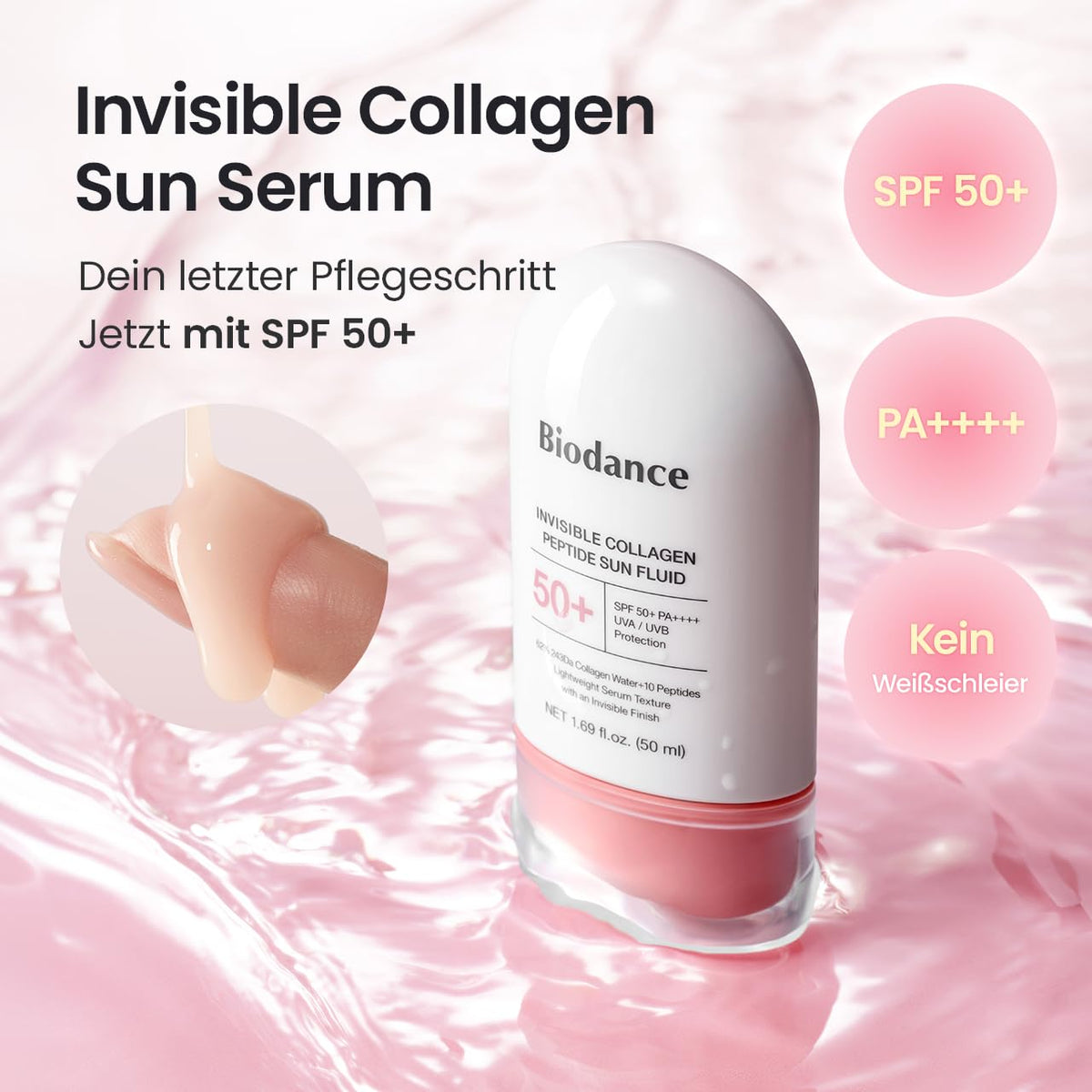 Biodance Invisible Collagen Peptide Sun Fluid SPF 50+ PA++++ 50 ml