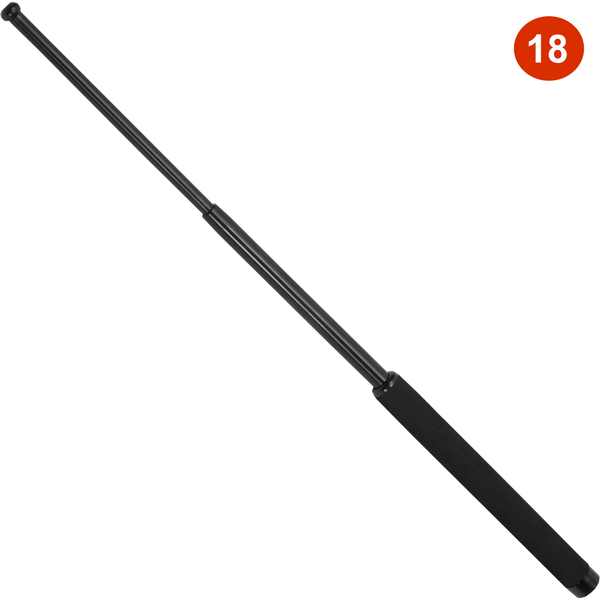 BlackField Teleskopschlagstock 26" Moosgummi – Stahl, 65 cm, inkl. Nylonetui