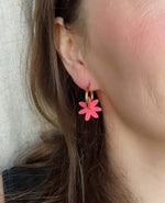 Gelbe Margarite Edelstahl Hoops