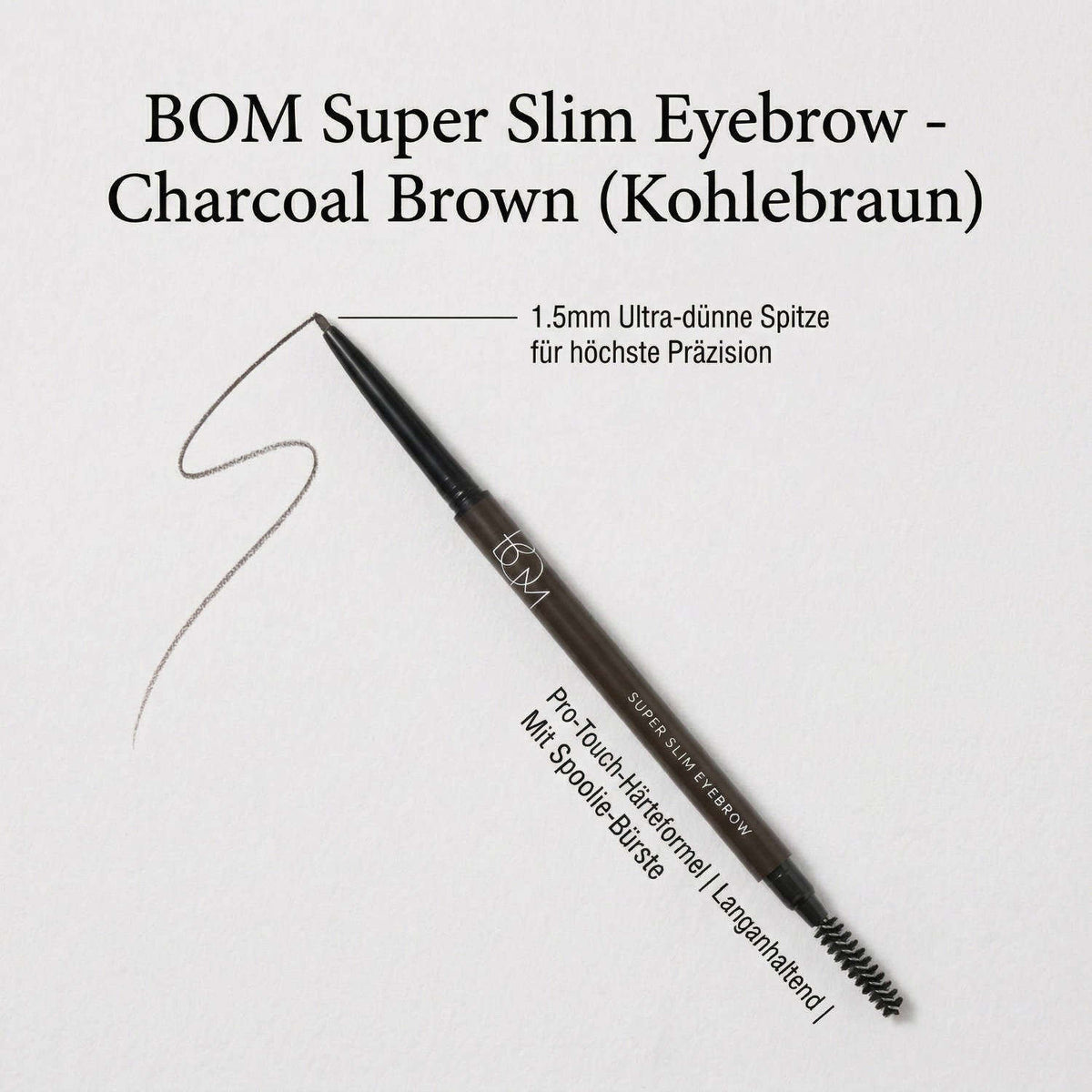 BOM Super Slim Eyebrow #01 Charcoal Brow Namma Markt