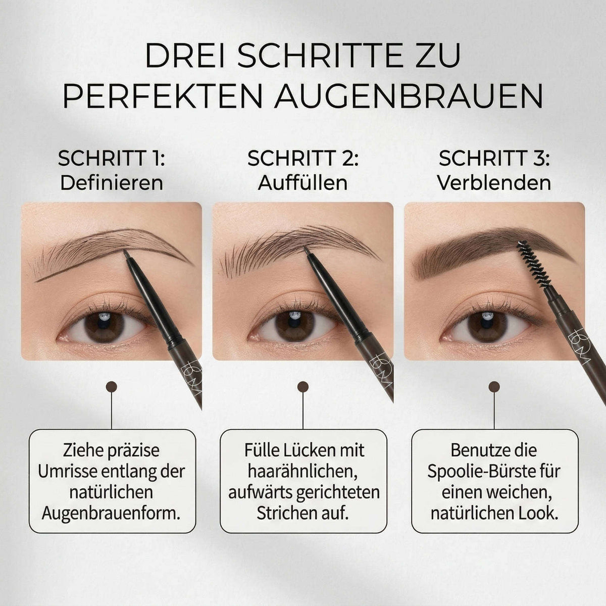 BOM Super Slim Eyebrow #01 Charcoal Brow Namma Markt