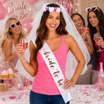 Brautschleier und Schärpe "Bride to Be"