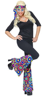 70er Jahre Hippie Kostüm Set "Bubbles" | Blau