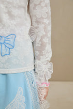 Butterfly Lace Mesh Layering Top