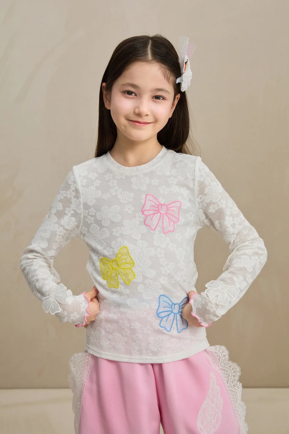Butterfly Lace Mesh Layering Top