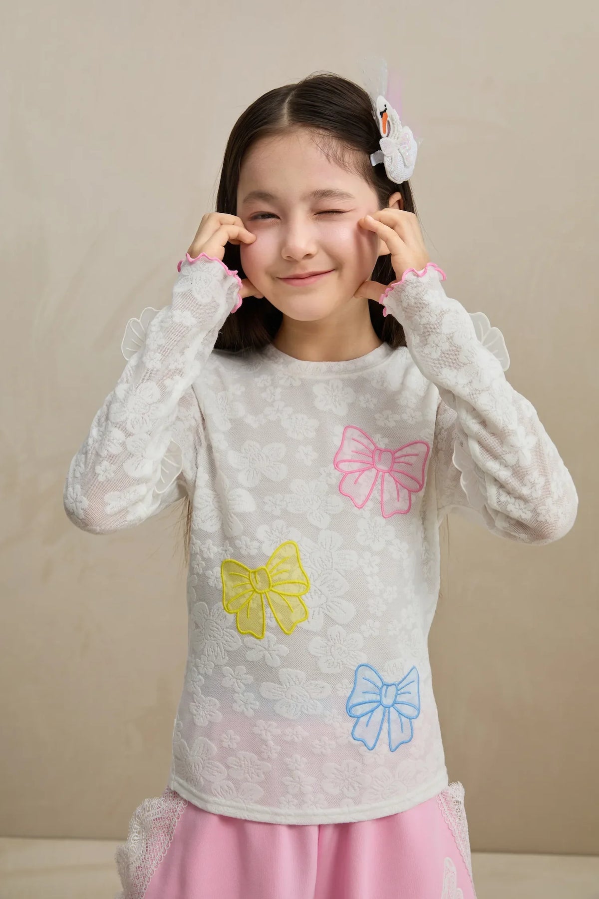 Butterfly Lace Mesh Layering Top